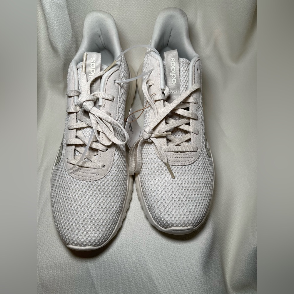NWT Adidas Women’s Off-White Beige Mesh Athletic Shoe Sneakers Size 8 - Picture 9 of 15